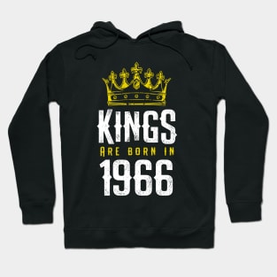 kings are born 1966 birthday quote crown king birthday party gift Hoodie